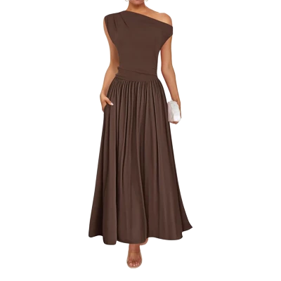 The Khaki Off Shoulder Dress