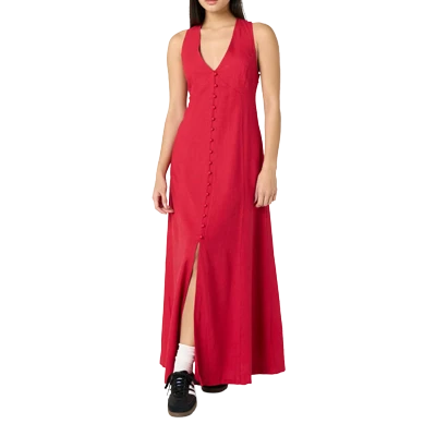 The Red Linen Dress